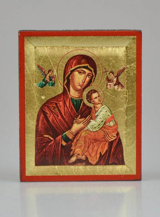 Icône Byzantine Vierge du Perpétuel Secours Peinte à la Main - 8 cm (pic 2)