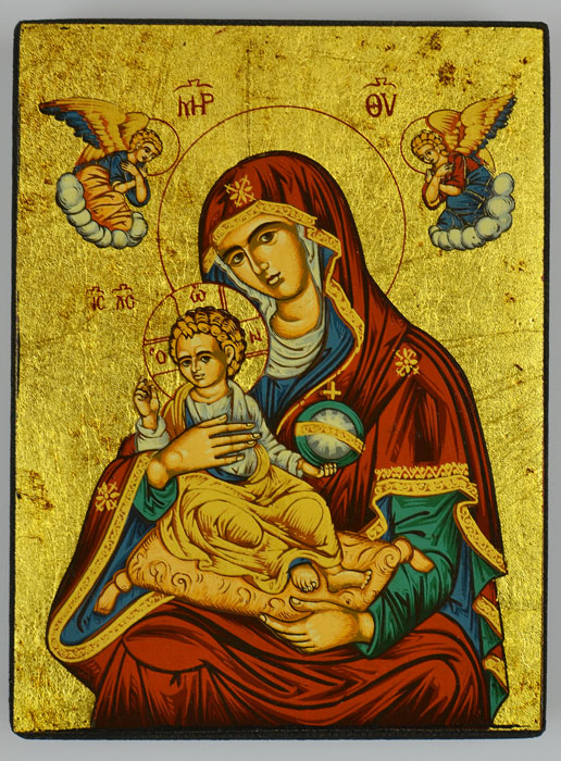 Icône Byzantine Vierge Marie Reine de l'Univers - 12 cm (pic 2)
