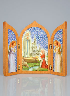 Icône Triptyque de Lourdes en Bois (pic 1)
