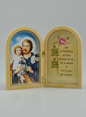 Icône Diptyque de Saint Joseph + Prière (pic 1)