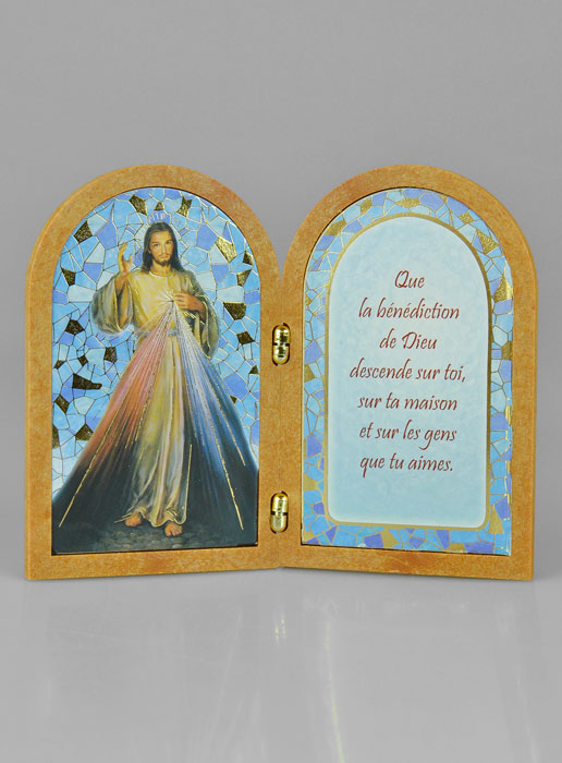 Icône Diptyque du Christ Miséricordieux + Prière de Bénédiction (pic 2)
