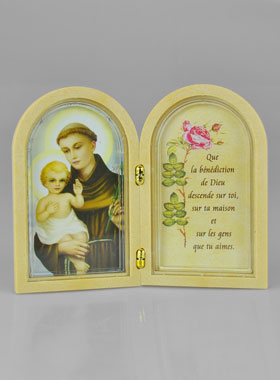 Icône Diptyque Saint Antoine de Padoue + Prière de Bénédiction (pic 1)