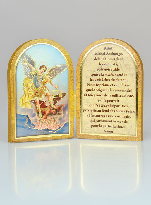 Icône Diptyque Saint Michel Archange + Prière (pic 2)