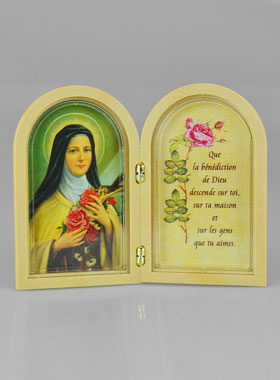 Icône Diptyque Sainte Thérèse de Lisieux + Prière de Bénédiction (pic 1)