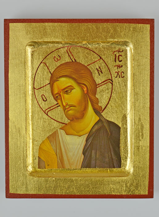 Icône du Christ Miséricordieux - Feuille d'Or - 12 cm (pic 2)