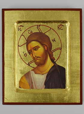 Icône du Christ Miséricordieux sur Feuille d'Or (pic 1)