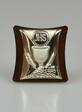 Icône Eucharistie en Argent sur Bois - Première Communion (pic 1)