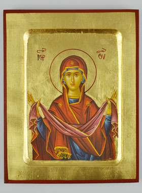 Icône Notre Dame de Protection - Cadeau de Baptême (pic 1)