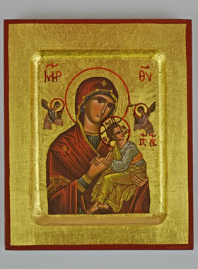 Icône Notre Dame du Perpétuel Secours - Feuille d'Or - 12 cm (pic 1)