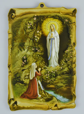 Icône Souvenir Grotte Notre Dame de Lourdes - 15 cm (pic 1)