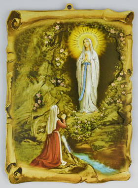 Icône Souvenir Grotte Notre Dame de Lourdes - 22 cm (pic 1)