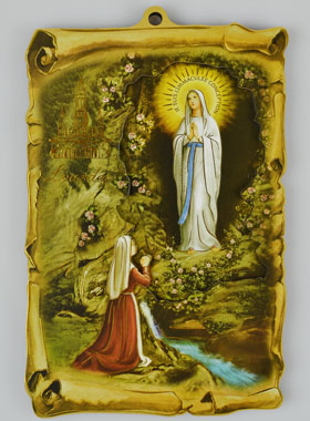 Icône Souvenir Notre Dame de Lourdes - 15 cm (pic 1)