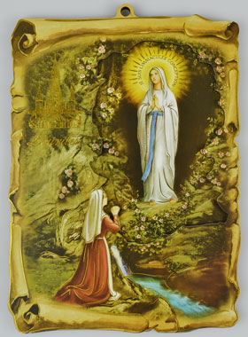 Icône Souvenir Notre Dame de Lourdes - 18 cm (pic 1)