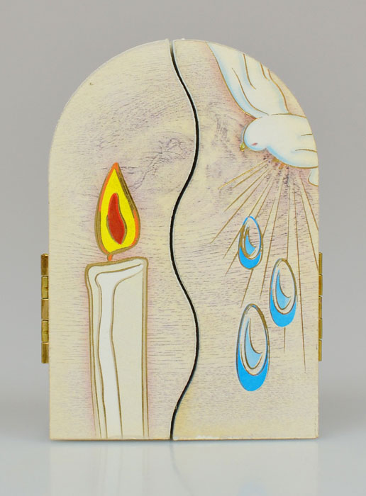 Icône Triptyque Souvenir de Baptême - 13 cm (pic 3)