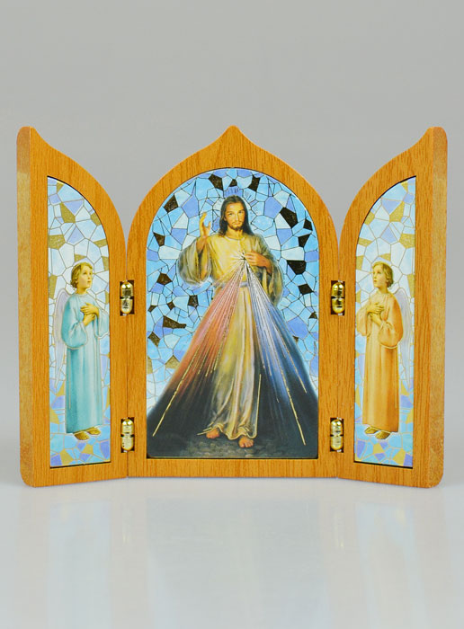 Icône Triptyque de la Miséricorde Divine en Bois (pic 2)