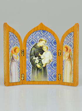 Icône Triptyque de Saint Antoine de Padoue en Bois (pic 1)