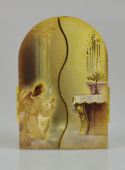 Icône Triptyque Mon Ange-Gardien Protecteur - 12 cm (pic 3)