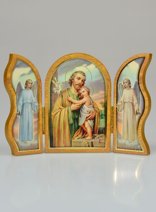 Icône Triptyque Saint Joseph - 12 cm (pic 2)