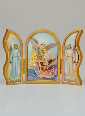 Icône Triptyque Saint Michel Archange - 12 cm (pic 1)