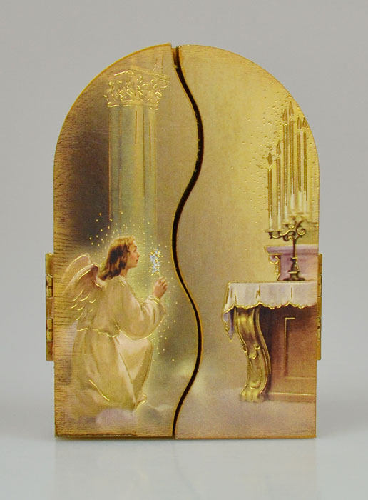 Icône Triptyque Sainte Rita de Cascia - 12 cm (pic 3)