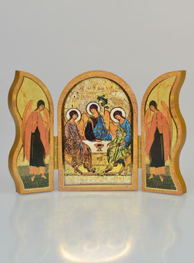 Icône Triptyque Sainte Trinité - 12 cm (pic 1)