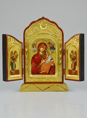 Icône Triptyque Vierge du Perpétuel Secours - 26 cm (pic 1)