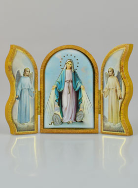 Icône Triptyque Vierge Miraculeuse - 12 cm (pic 1)