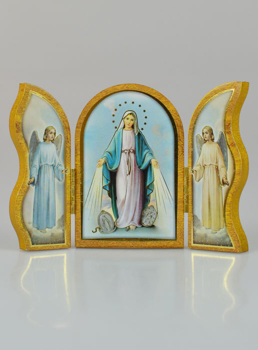 Icône Triptyque Vierge Miraculeuse - 12 cm (pic 2)