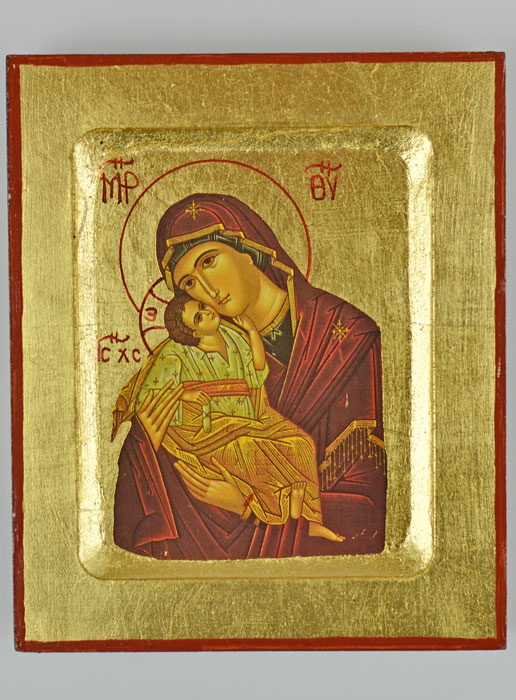 Icône Vierge de Tendresse - Feuille d'Or - 12 cm (pic 2)