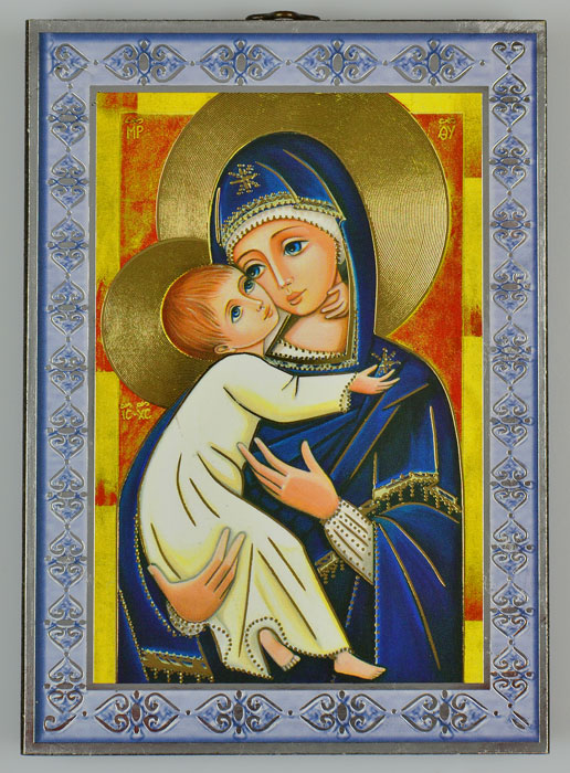 Icône Vierge de Tendresse au Voile - 15 cm (pic 2)