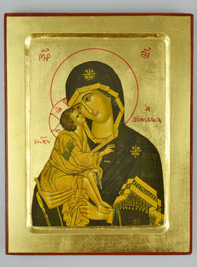 Icône Vierge de Vladimir sur Feuille d'Or (pic 1)