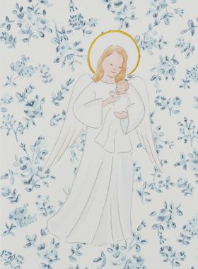 Image de Baptême - Ange-Gardien Protecteur - Bleu (pic 1)