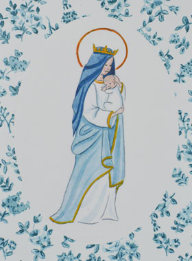 Image de Baptême - Vierge Couronnée à l'Enfant Jésus (pic 1)