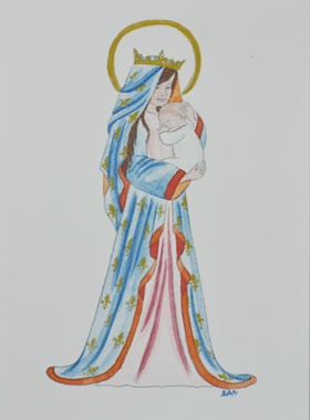 Image de Baptême - Vierge Couronnée (pic 1)