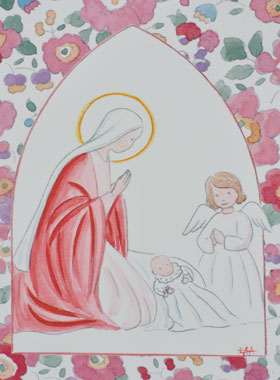 Image de Baptême - Vierge Marie et Ange-Gardien (pic 1)
