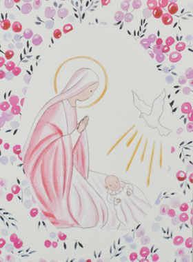 Image de Baptême - Vierge Marie et Colombe de l'Esprit Saint (pic 1)