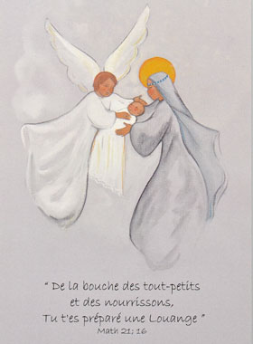 Carte de Baptême Vierge Marie et L'Ange (pic 1)