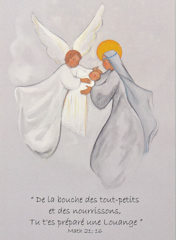 Carte de Baptême Vierge Marie et L'Ange (pic 2)