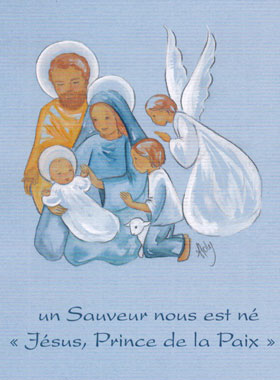 Carte de Prière - La Crèche - Sainte Famille 10 X 15cm (pic 1)