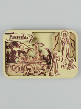 Magnet Basilique Notre Dame de Lourdes - 8 cm (pic 1)