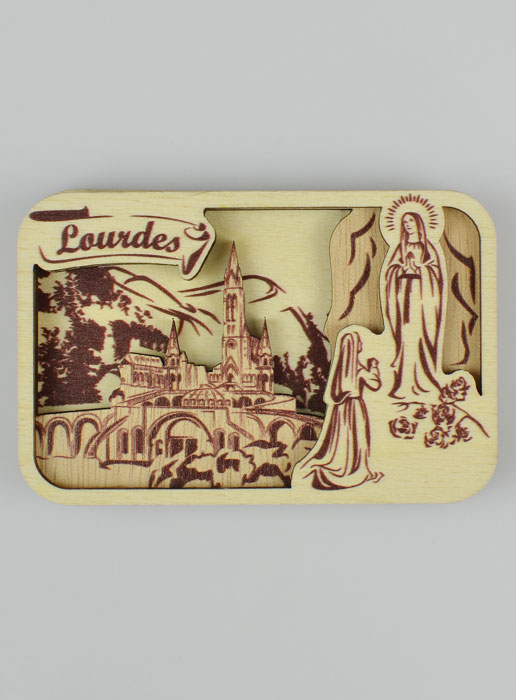 Magnet Basilique Notre Dame de Lourdes - 8 cm (pic 2)