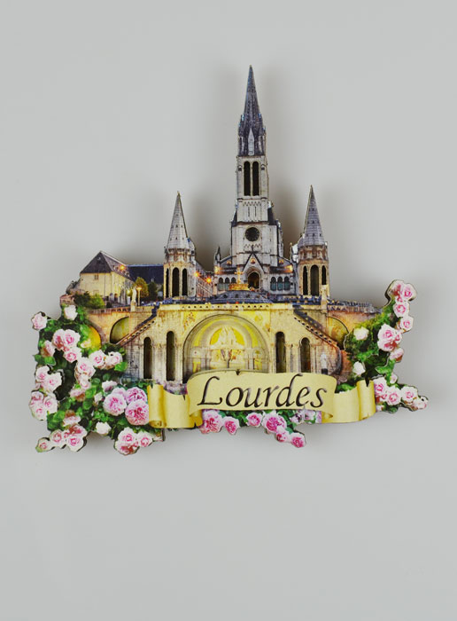 Magnet Basilique Notre Dame de Lourdes - 9 cm (pic 2)