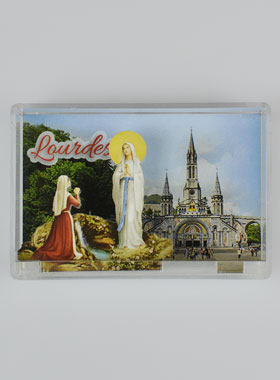 Magnet Cadre 3D Notre Dame de Lourdes - 6 cm (pic 1)