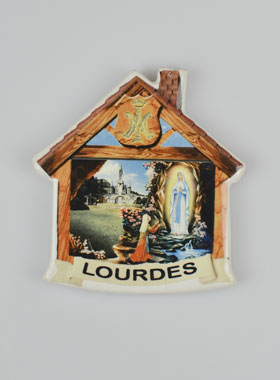 Magnet Céramique de Notre Dame de Lourdes - 6 cm (pic 1)