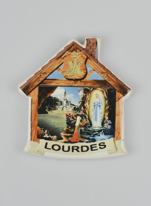 Magnet Céramique de Notre Dame de Lourdes - 6 cm (pic 2)