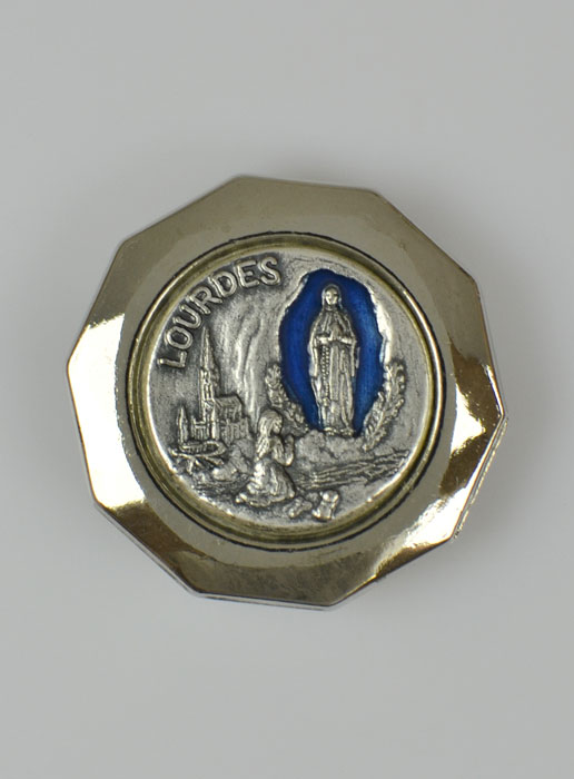 Magnet Religieux Médaille Notre Dame de Lourdes - 3 cm (pic 2)