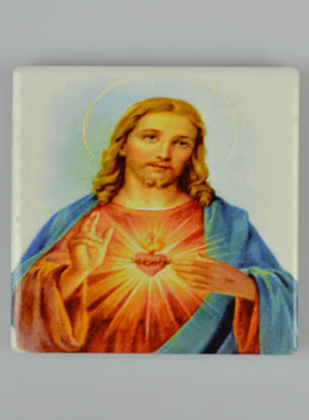 Magnet Religieux Sacré Coeur de Jésus - 7 cm (pic 1)