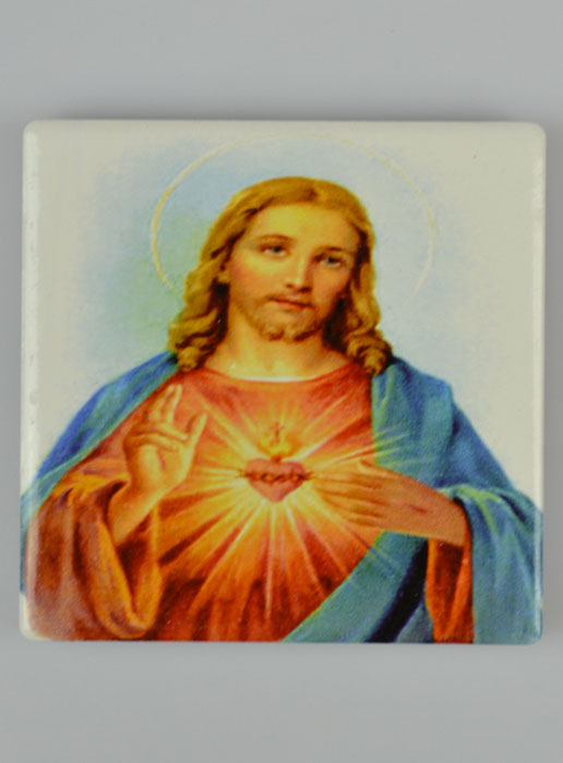 Magnet Religieux Sacré Coeur de Jésus - 7 cm (pic 2)
