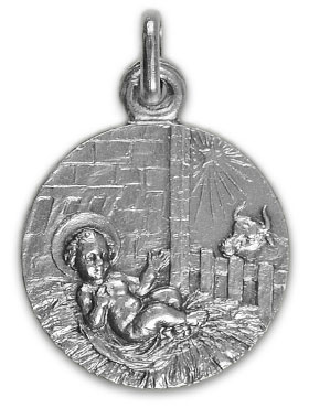 Médaille de Baptême Nativité du Christ en Argent 925/1000 (pic 1)
