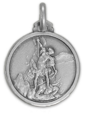 Médaille de Baptême Saint Michel en Argent 925/1000 (pic 1)